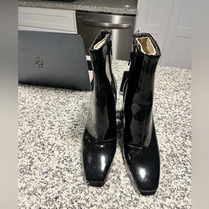 H&M Glossy Black Ankle Boots